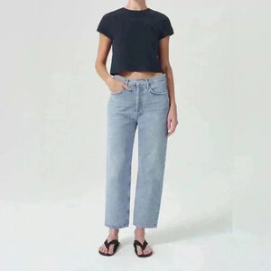 AGOLDE 90’s Crop Mid-Rise Straight in Replica, size 33, EUC